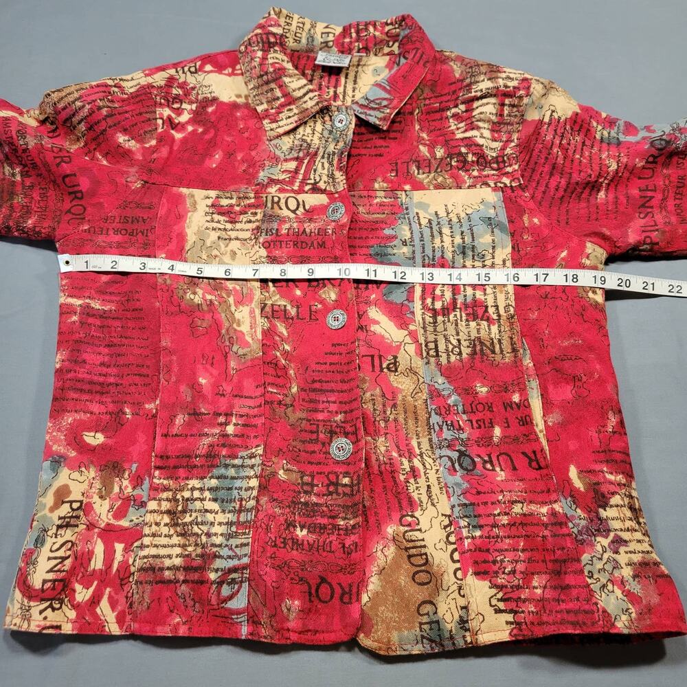 Parsley Sage Red Dress Jacket Womens Size S Classic Long Sleeves Button Up Lined - Picture 5 of 9